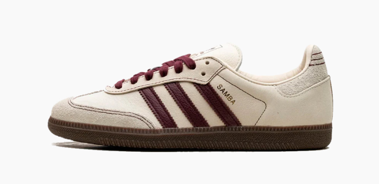 Adidas Samba OG Wonder White Maroon