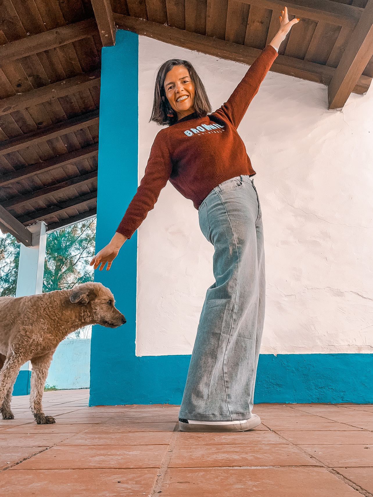 Calças cinza com elasticidade