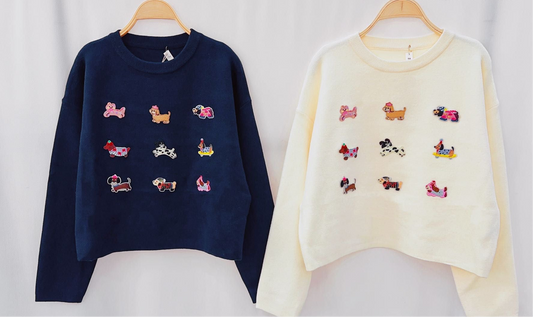 Camisola de malha sweet dog