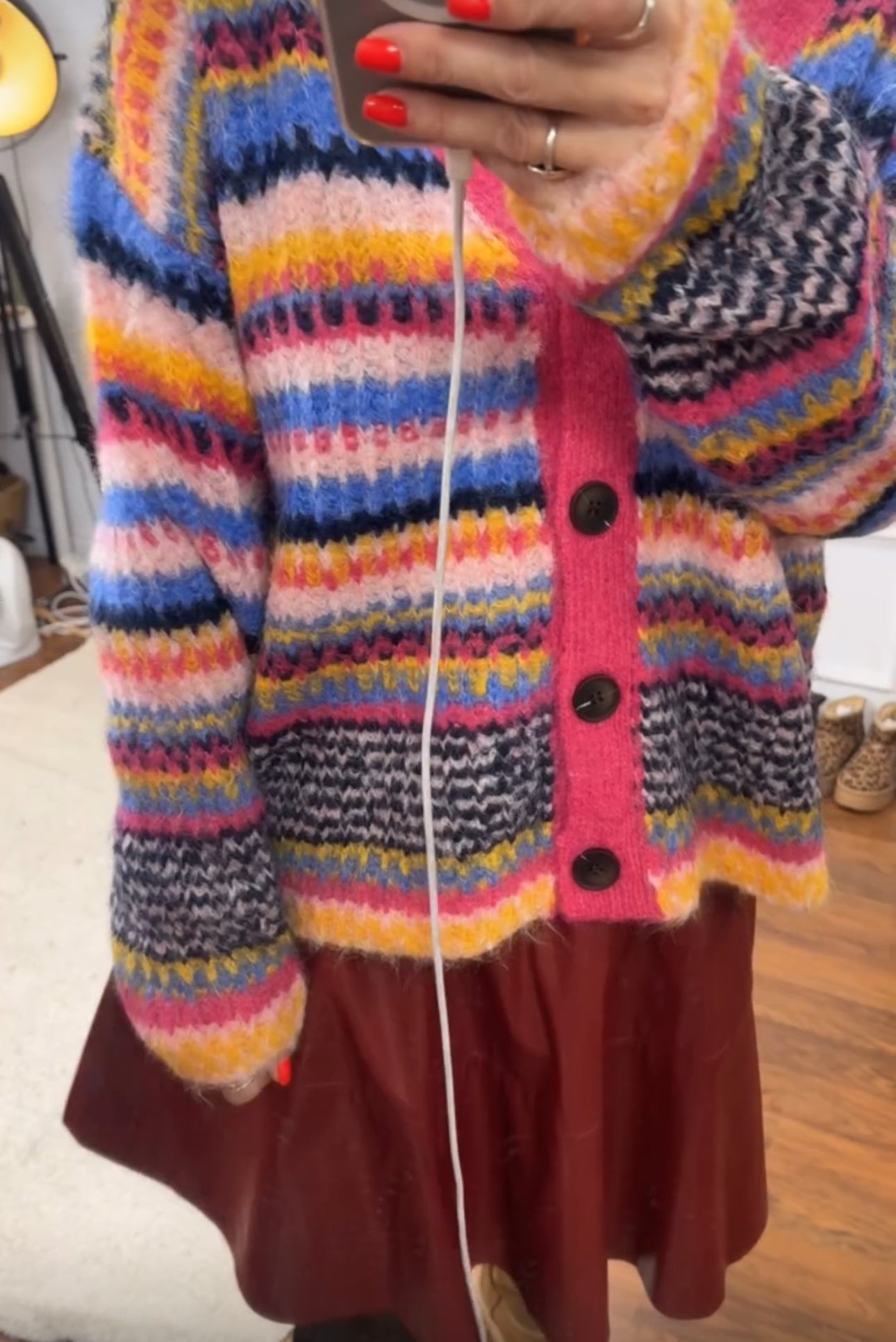 Cardigan tricolor