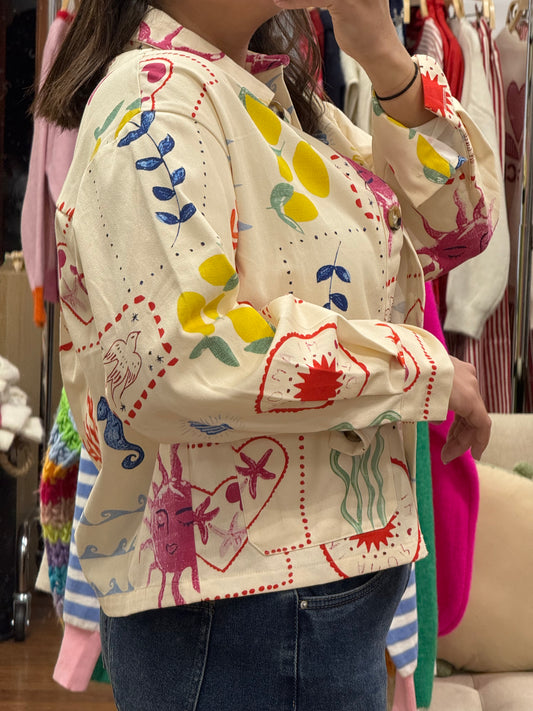 Casaco /camisa coral